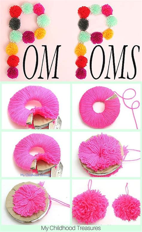 How to Make a Pom Pom with Free Printable Template Video Tutorial