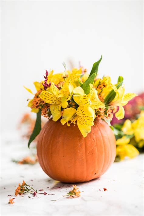 How to Make a Pumpkin Flower Arrangement - Darling …