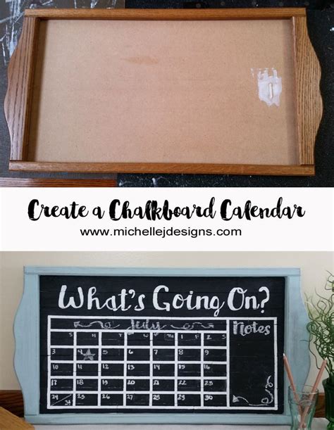 How to Make a Reusable Chalkboard Calendar with Dollar Store