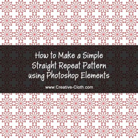 How to Make a Simple Straight Repeat Pattern using Elements