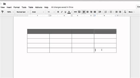 How to Make a Table in Google Docs