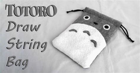 How to Make a Totoro Drawstring Bag tutorial