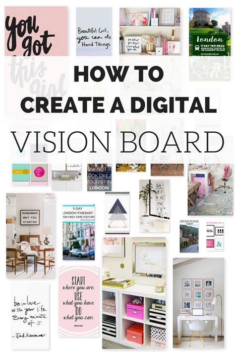 How to Make a Vision Board + Free Template Digital vision board