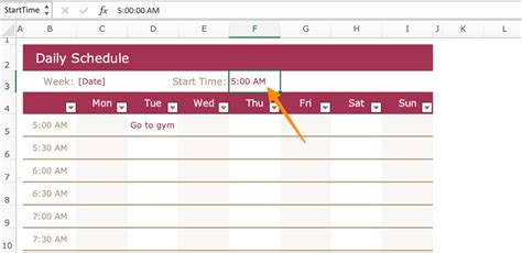 How to Make a Weekly Schedule on Excel Easy Franks Welveres69