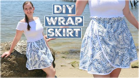 How to Make a Wrap Skirt without a Pattern DIY Wrap Skirt Tutorial