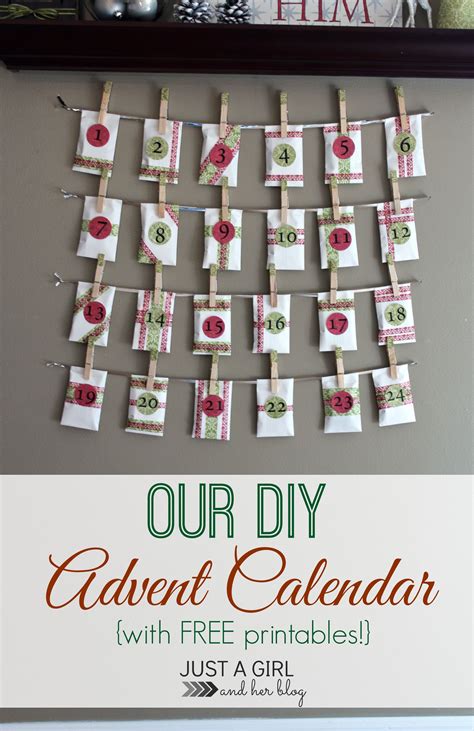 How to Make an Advent Calendar Just a Girl and Her Blog