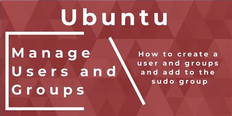 How to Manage Groups on Ubuntu server 20.04