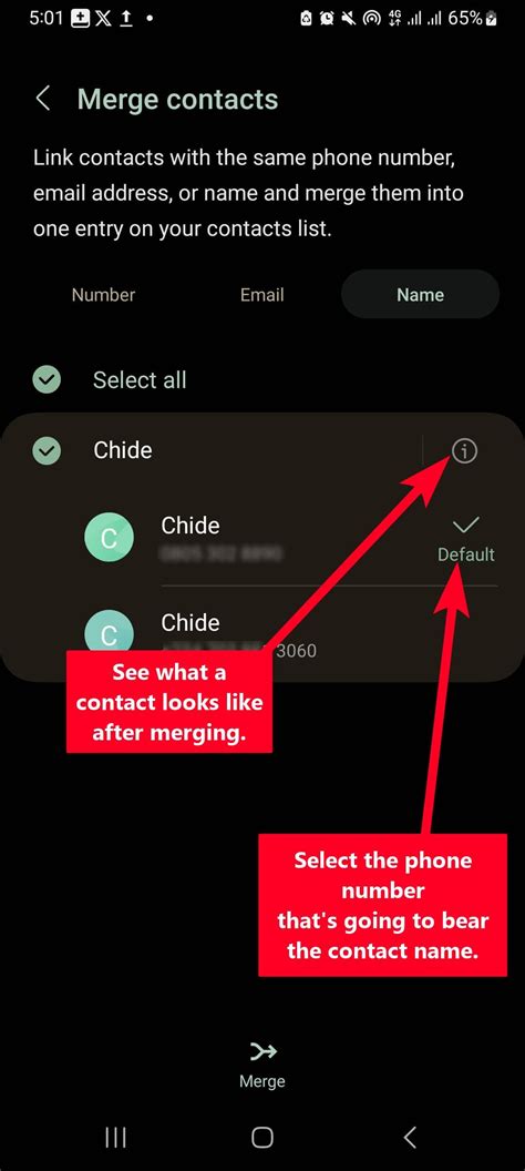 How to Merge Contacts in Android