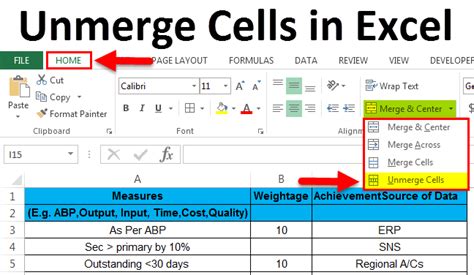 How to Merge and Unmerge Cells in Excel