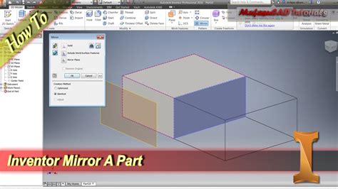 How to Mirror in Autodesk Inventor - YouTube