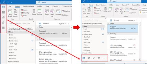How to Move Outlook Navigation Menu Bar from Left Side to Bottom [3