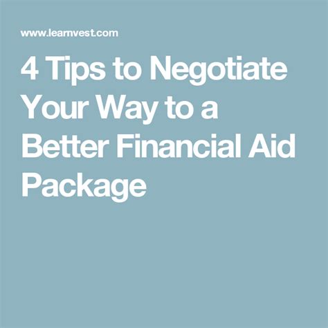 How to Negotiate Your Way to a Better Financial Aid Package Financial