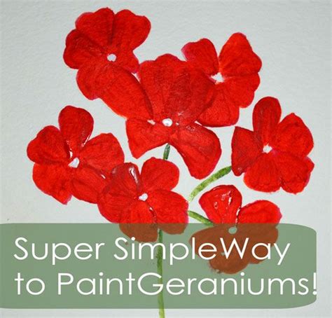 How to Paint Geraniums in Two Steps! Just Paint It Blog