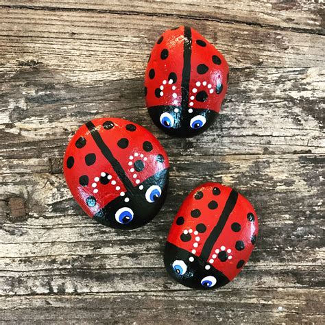 How to Paint Rocks that Look Like Ladybugs