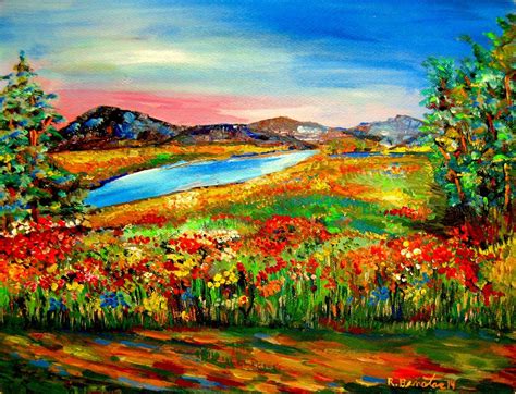 How to Paint with Acrylics STEP by STEP Impressionist Landscape