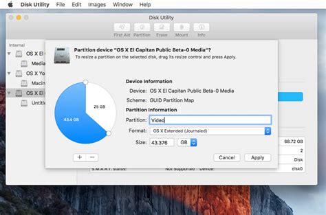 How to Partition a Drive in OS X El Capitan Using Disk Utility