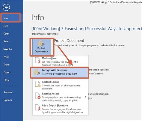How to Password Protect a Word Document