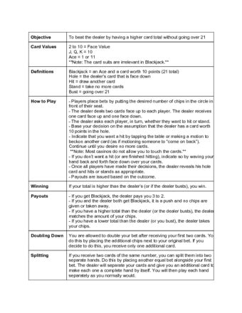 How to Play Blackjack (with Cheat Sheets) wikiHow