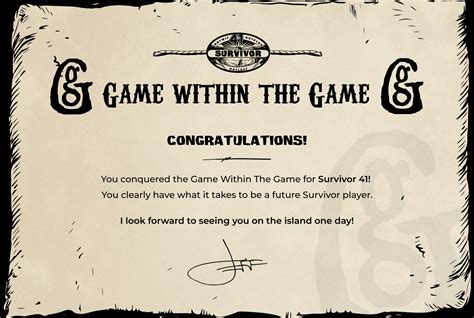 How to Play the Game Within the Game on Survivor Details