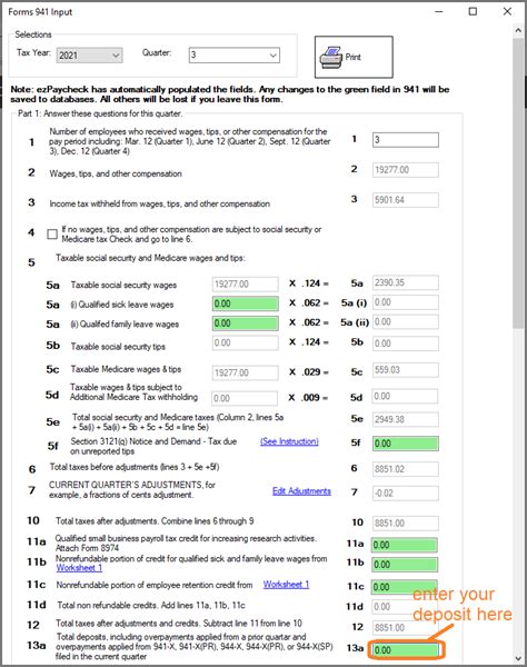 How to Print Form 941 ezAccounting Payroll