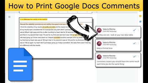 How to Print Google Docs Comments YouTube