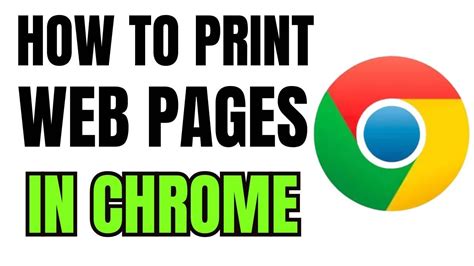 How to Print Web Pages in Google Chrome