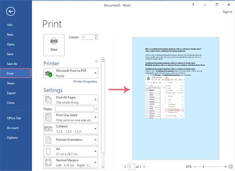 How to Print Word Documents with Background Colors or Images