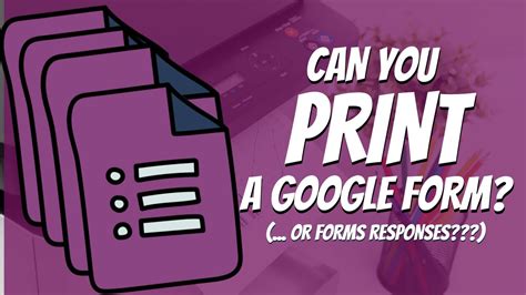 How to Print a Google Form and Form Responses and Save them as PDF