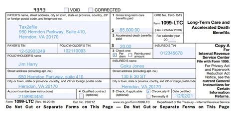 How to Print and File 1099LTC, LongTerm Care and Accelerated Death