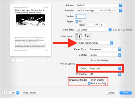 How to Print in Black and White on Mac