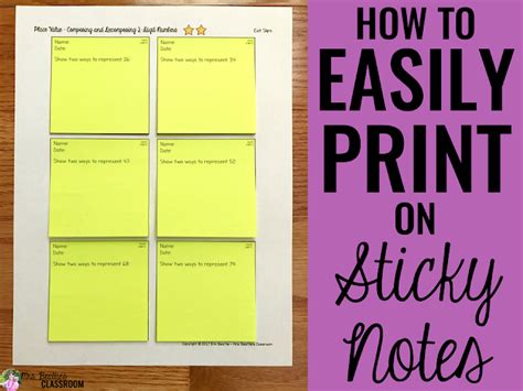 How to Print on Sticky Notes