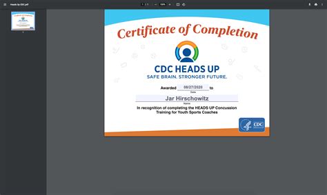 How to Print your CDC (Heads Up) Certificate – GotSport