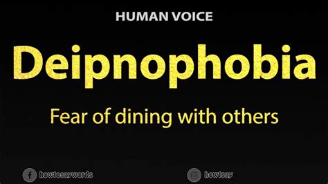 How to Pronounce Deipnophobia - YouTube