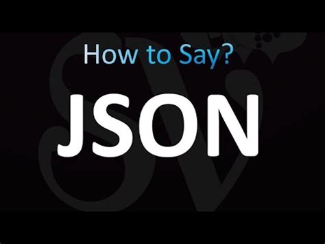 How to Pronounce JSON - YouTube