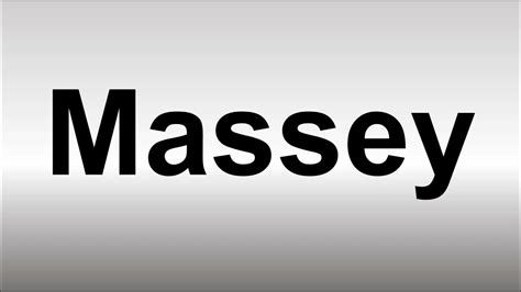 How to Pronounce Massey Smoothtalk