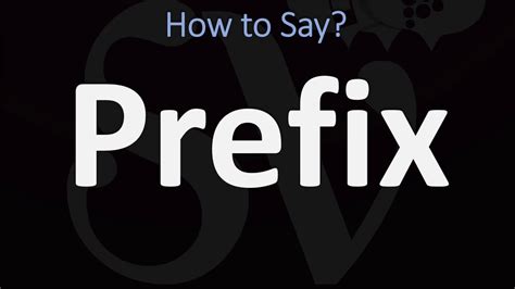 How to Pronounce Prefix? (CORRECTLY) - YouTube