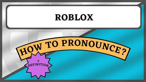 How to Pronounce Roblox - YouTube