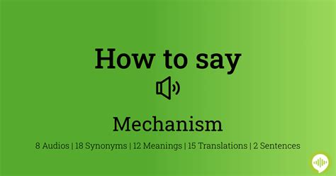 How to Pronounce mechanism PronounceHippo.com