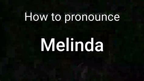 How to Pronounce melinda trashani PronounceHippo.com