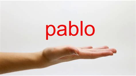 How to Pronounce pablo - American English - YouTube