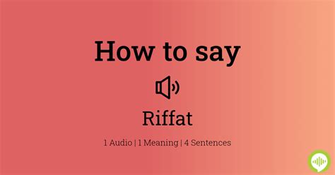 How to Pronounce riffat PronounceHippo.com