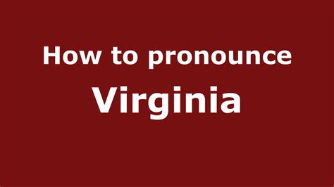 How to Pronounce virginia eachus PronounceHippo.com