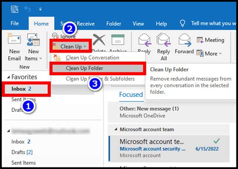 How to Quickly Clean an Inbox Folder in Outlook com