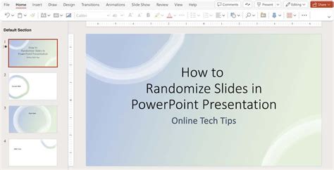 How to Randomize Slides in PowerPoint Presentation