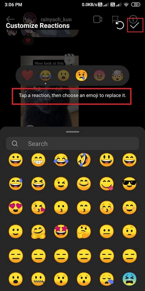 How to React to Instagram Messages with Custom Emojis