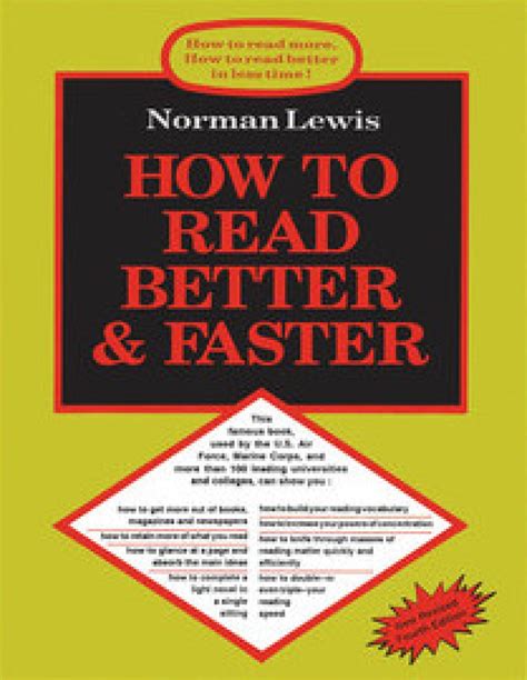 How to Read Better and Faster by Norman LewisBuy Online How to Read