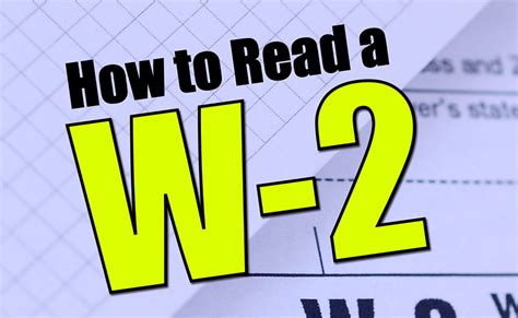 How to Read Your W2 Tax Form Money Instructor