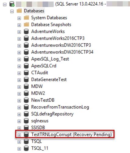 How to Rebuild a Database with a Corrupted or Deleted SQL Server Transaction Log File