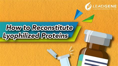 How to Reconstitute Lyophilized Proteins: R&D Systems