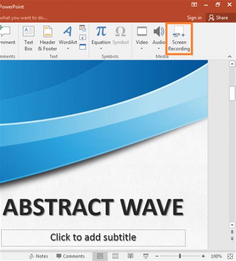 How to Record Screen in PowerPoint 2016